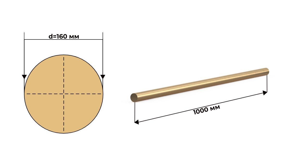 пруток латунный круг Л63 160 мм ГОСТ 2060 2006