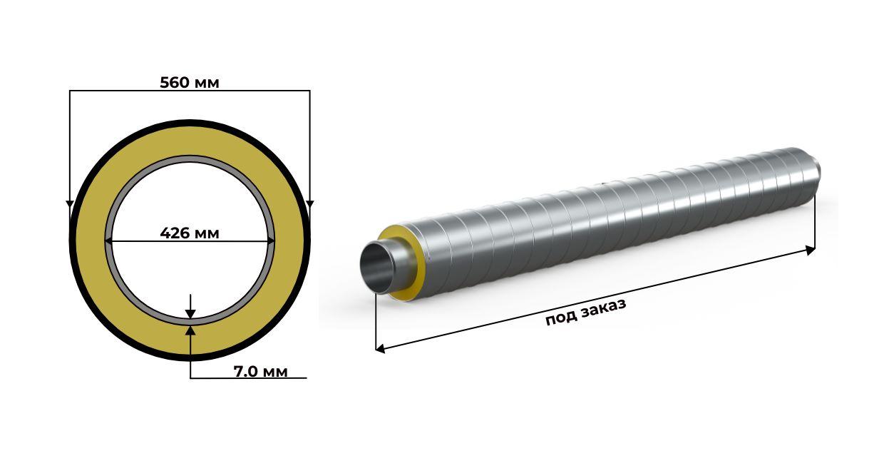Труба ЭСВ в изоляции 426x7 - 1 - ППУ ОЦ