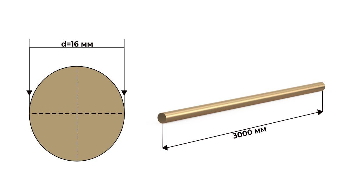 Пруток круг бронзовый БРАЖМц 10-3-1.5 16 мм прессованный ГОСТ 1628