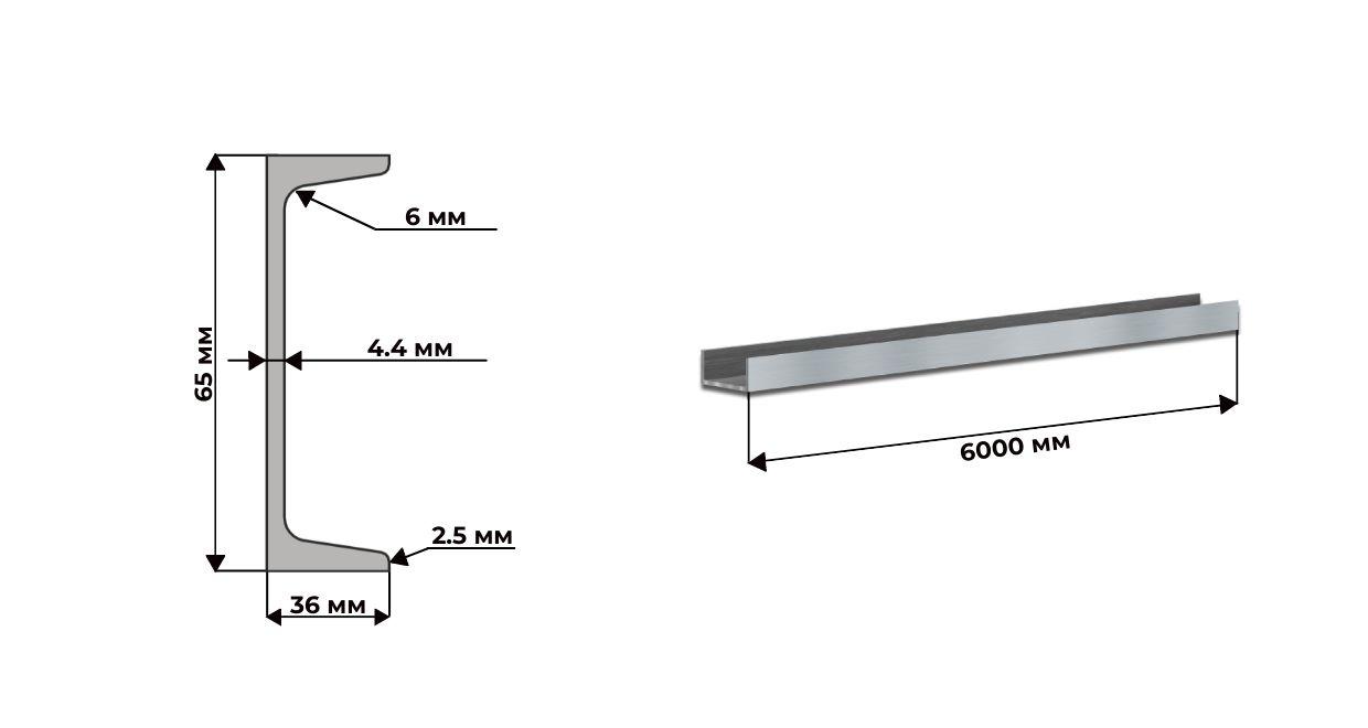 Швеллер 6.5 У