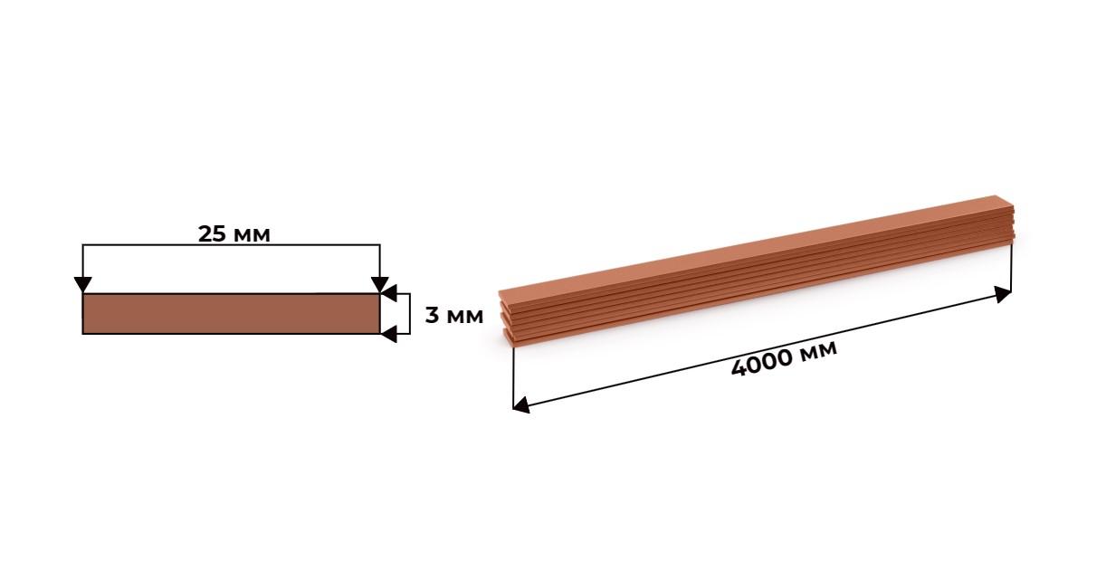 шина медная ШМТ 3x25 М1