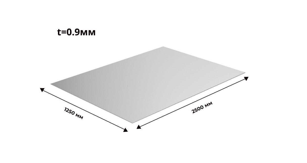 Лист холоднокатаный 0.9х1250х2500