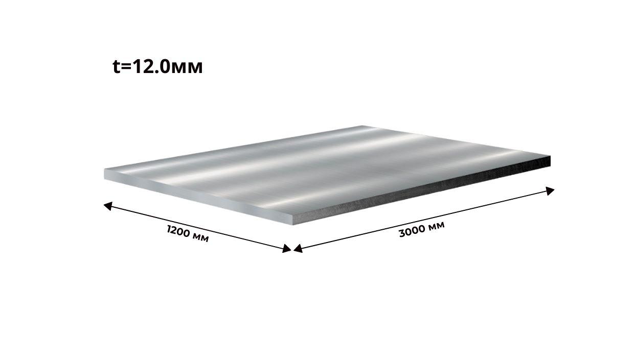 дюралевая плита 12 мм 1200x3000 марка Д16