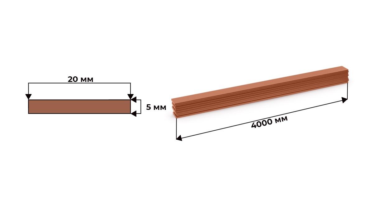 шина медная ШМТ 5x20 М1