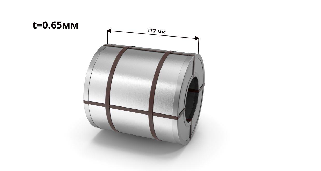 рулон оцинкованный 0.65x137 