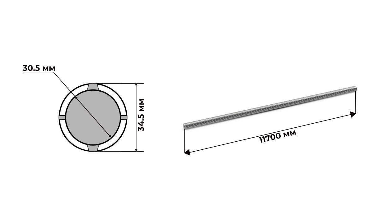 Арматура А3 32 мм 35ГС дл.11.7м