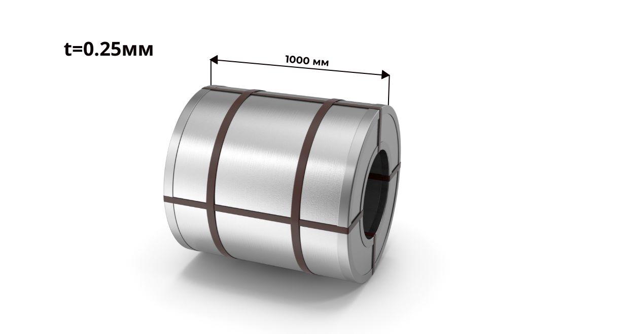 рулон оцинкованный 0.25x1000